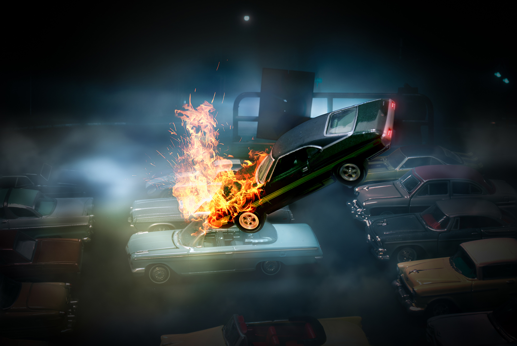 Jumping Cars Fire