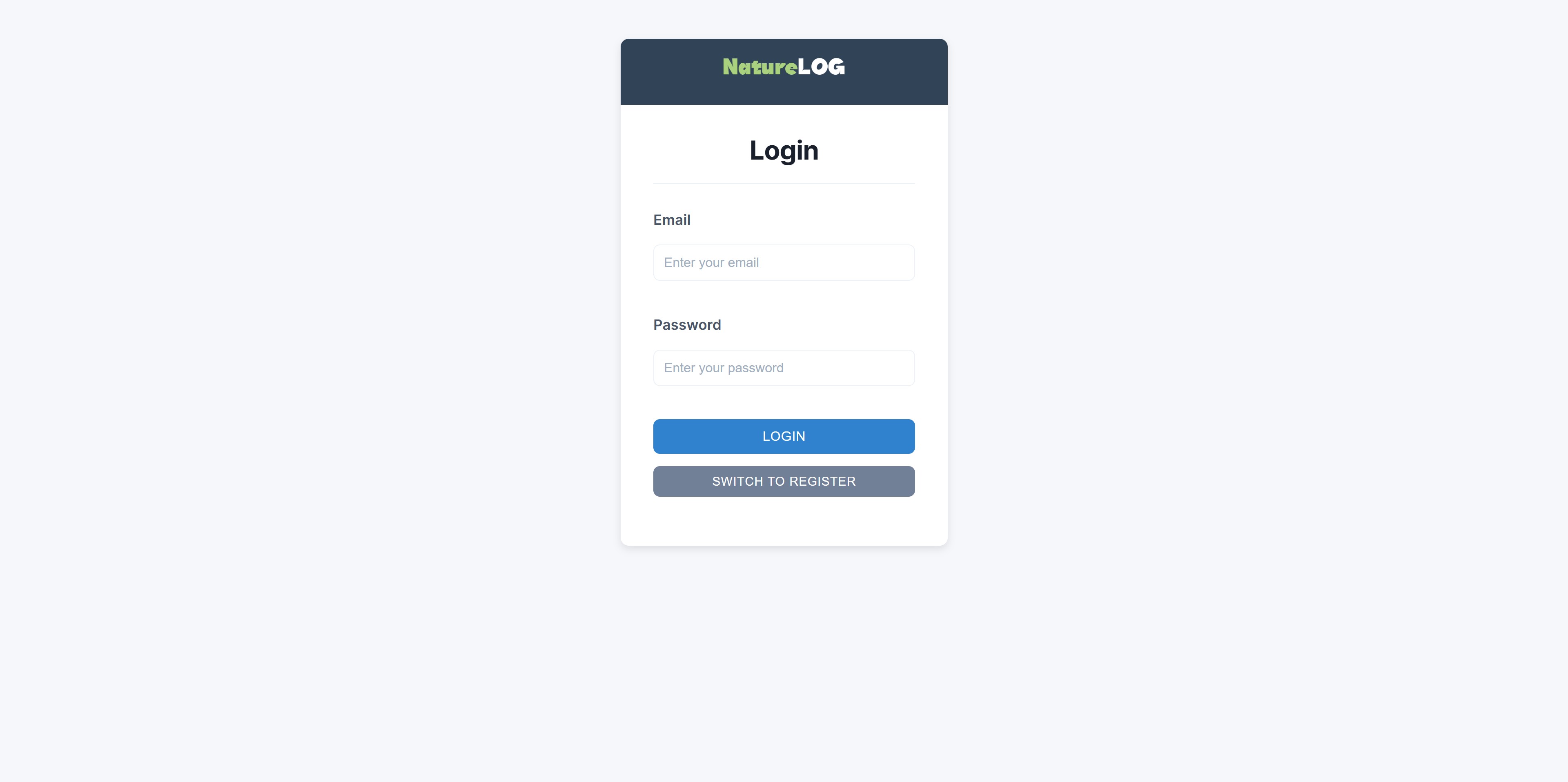 NatureLog Journal Entry Interface